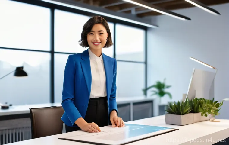 제품디자인 자격증 대비 온라인 강의 - **Prompt 1: The Distinguished Product Designer**
    "A confident female product designer in her lat...